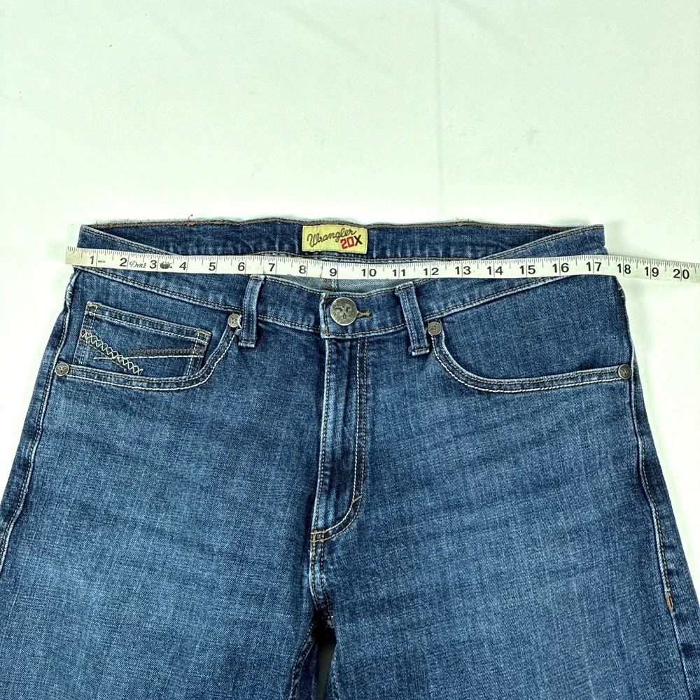 Mens Wrangler 20X Western Bootcut Denim Jeans Size 34x32 Blue